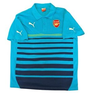 Puma Arsenal Men’s Football Soccer Premier League Polo Blue Size Large